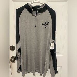 New Era Cap Brand 1/4 Zip Pullover Top - Gray/Black - Mens XL - NWT